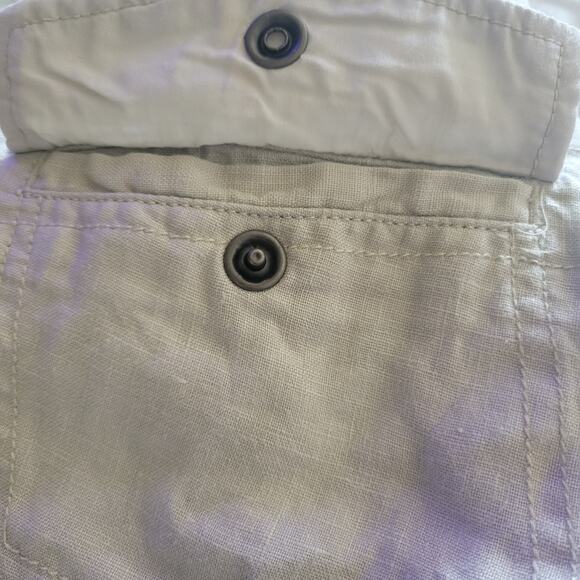 Gianni Bini Linen Shorts Size 23 100% Linen White Colored Good Condition - Picture 7 of 8